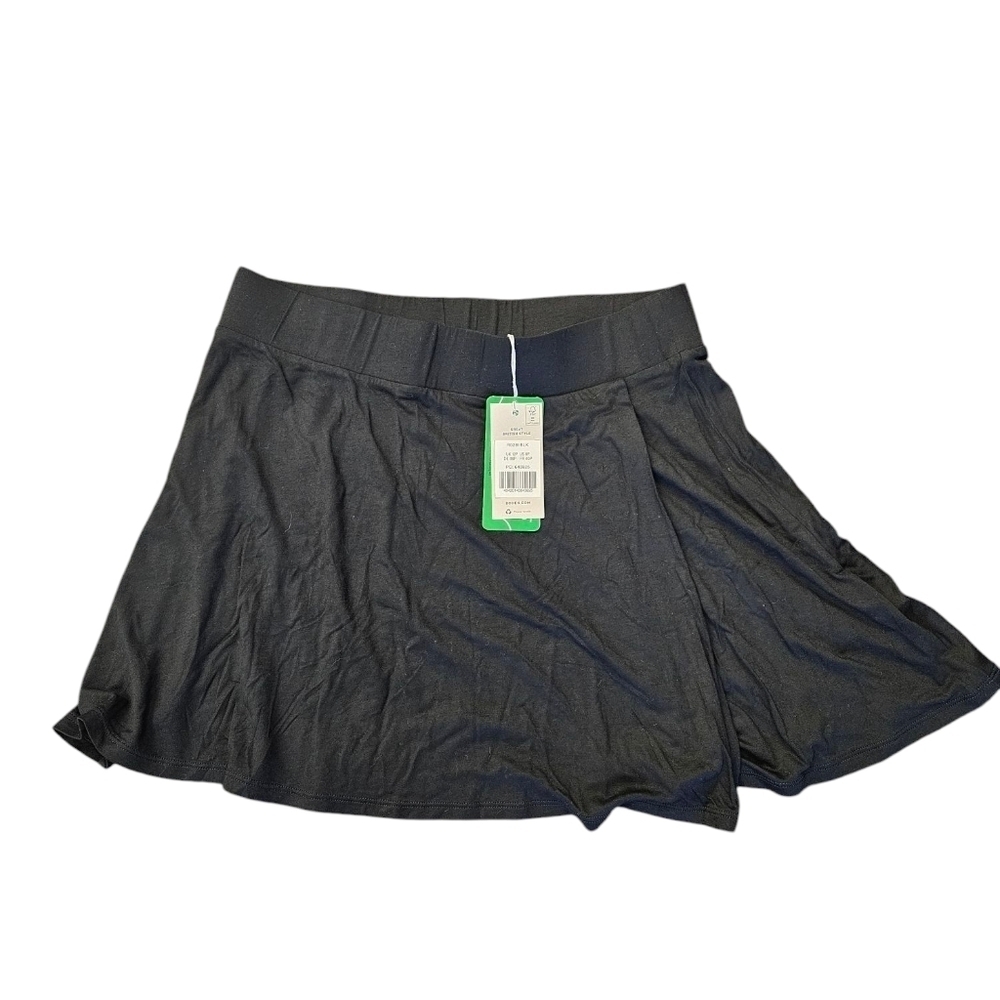 Boden Jersey Athleisure Solid Black Skirt Womens NEW